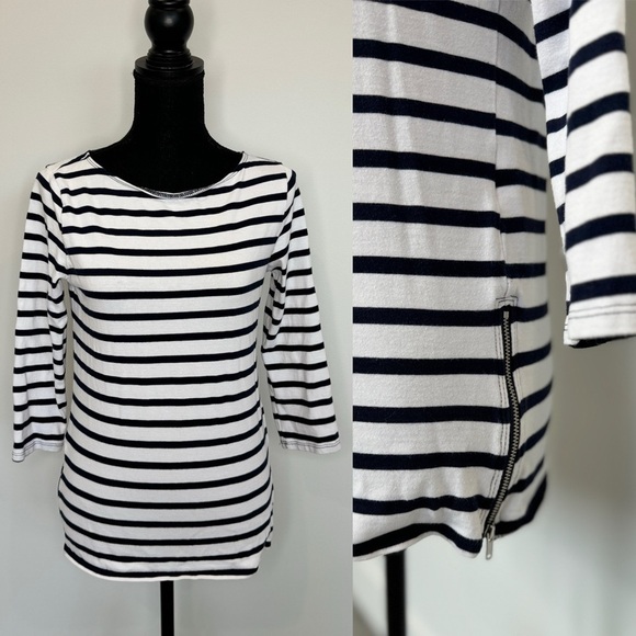 GAP Tops - Gap White Striped Long Sleeve Top (S)